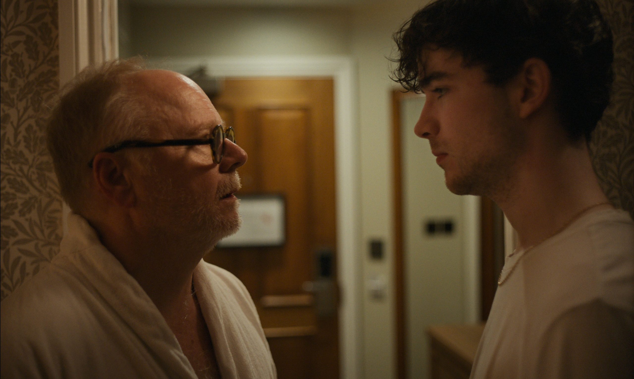 OLDER (Jason Watkins) and YOUNGER (Noah Valentine)